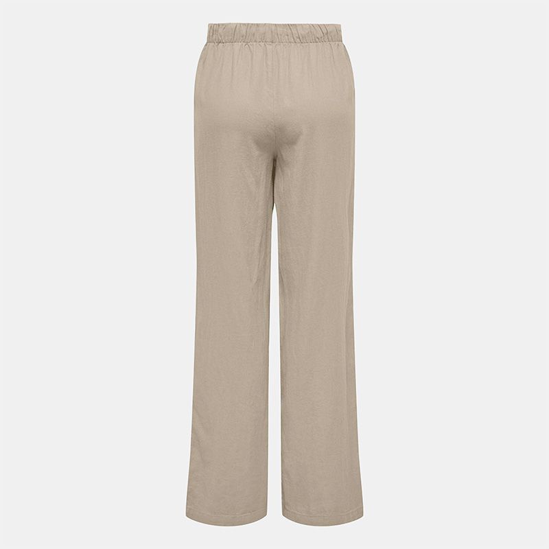 Pantalon en lin fermeture cordon Femme ONLY