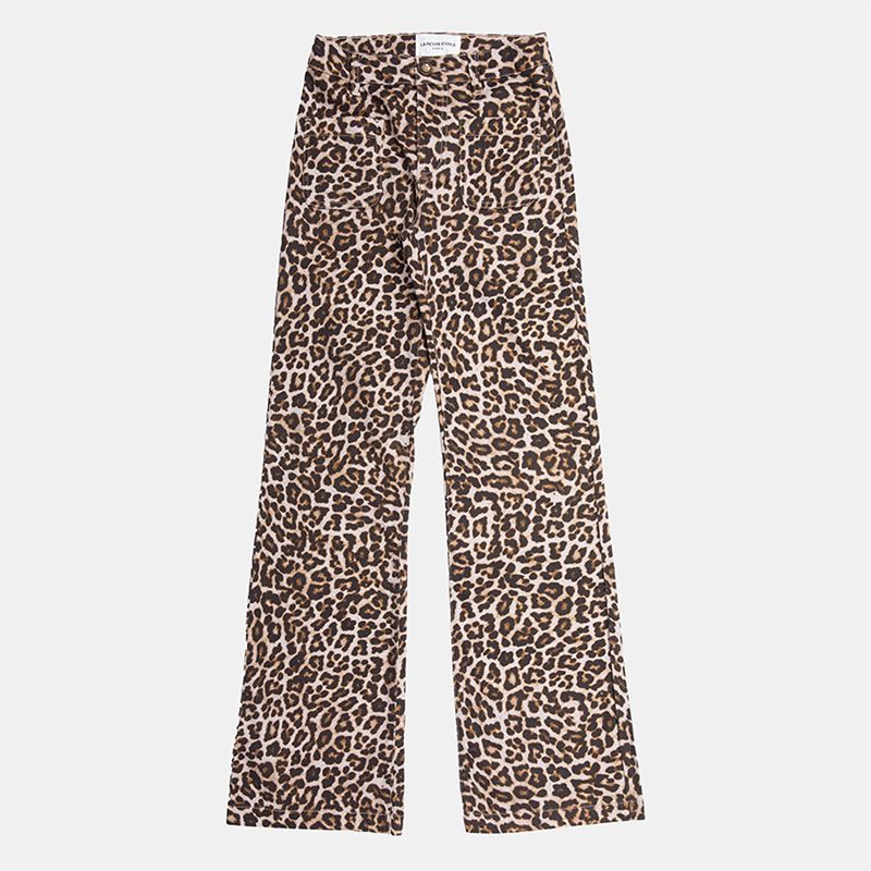 Pantalon imprimé leopard sonny avec poches avant Femme LA PETITE ETOILE