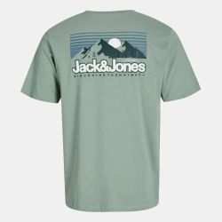 Tee shirt vert d'eau mine col ras de cou imprimé montagnes Homme JACK & JONES Tee shirt vert d'eau mine col ras de cou imprimé montagnes Homme JACK & JONES