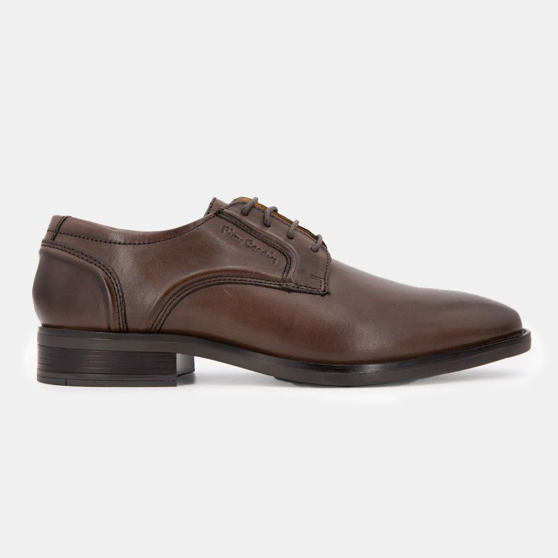 Derbies cuir lisse marron foncé à lacets fins Homme PIERRE CARDIN Derbies cuir lisse marron foncé à lacets fins Homme PIERRE CARDIN