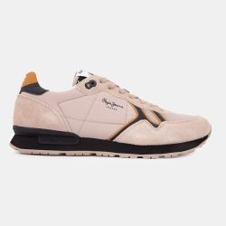 Baskets tissu couleur sable à lacets Homme PEPE JEANS