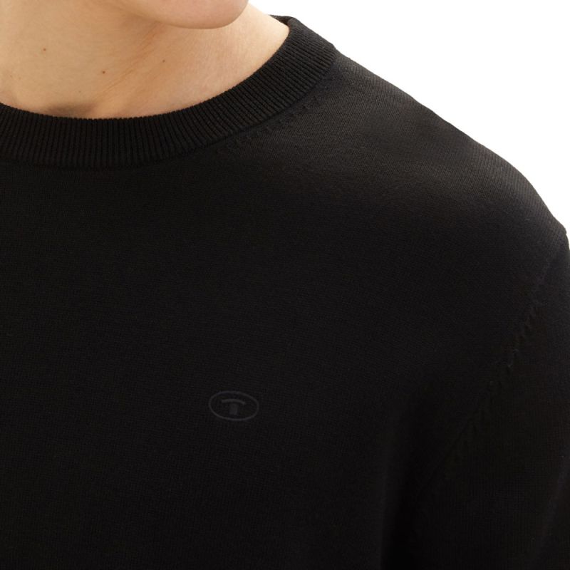 Pull turquoise blue melange 1039805055 Homme TOM TAILOR