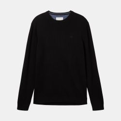 Pull turquoise blue melange 1039805055 Homme TOM TAILOR