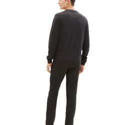 Pull turquoise blue melange 1039805055 Homme TOM TAILOR