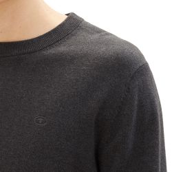 Pull turquoise blue melange 1039805055 Homme TOM TAILOR