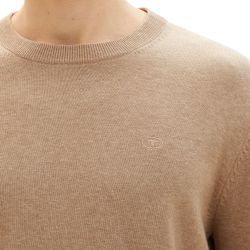 Pull turquoise blue melange 1039805055 Homme TOM TAILOR