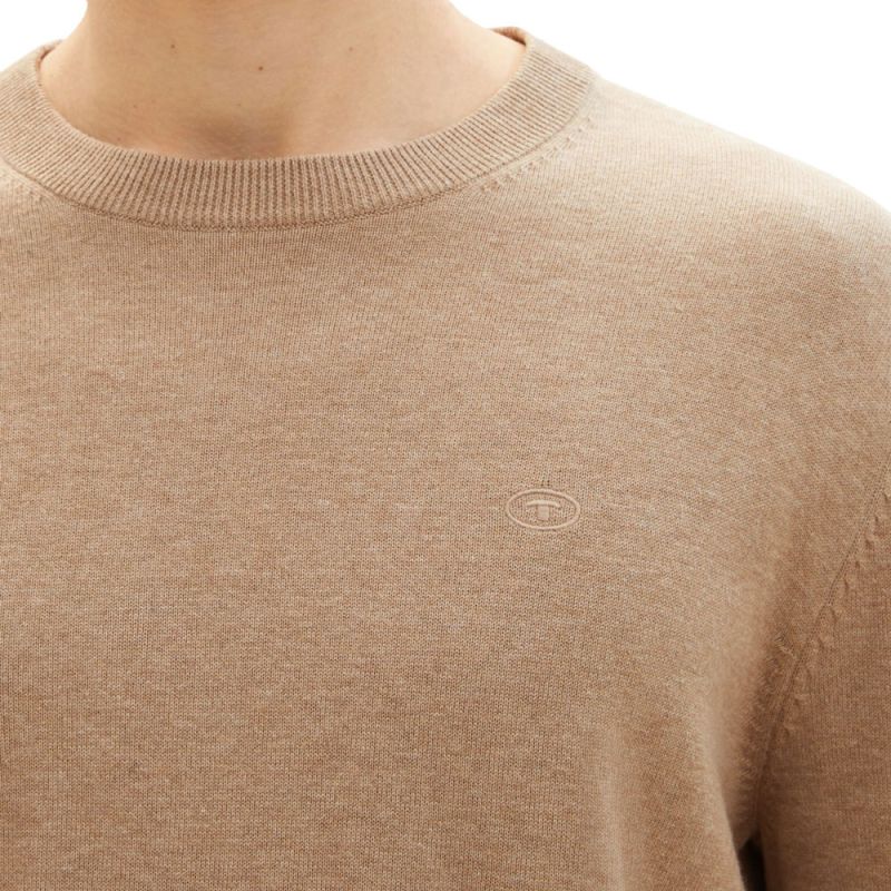 Pull turquoise blue melange 1039805055 Homme TOM TAILOR