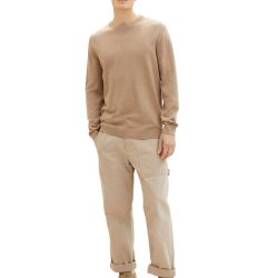 Pull turquoise blue melange 1039805055 Homme TOM TAILOR