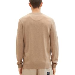 Pull turquoise blue melange 1039805055 Homme TOM TAILOR