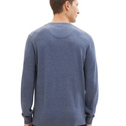 Pull turquoise blue melange 1039805055 Homme TOM TAILOR