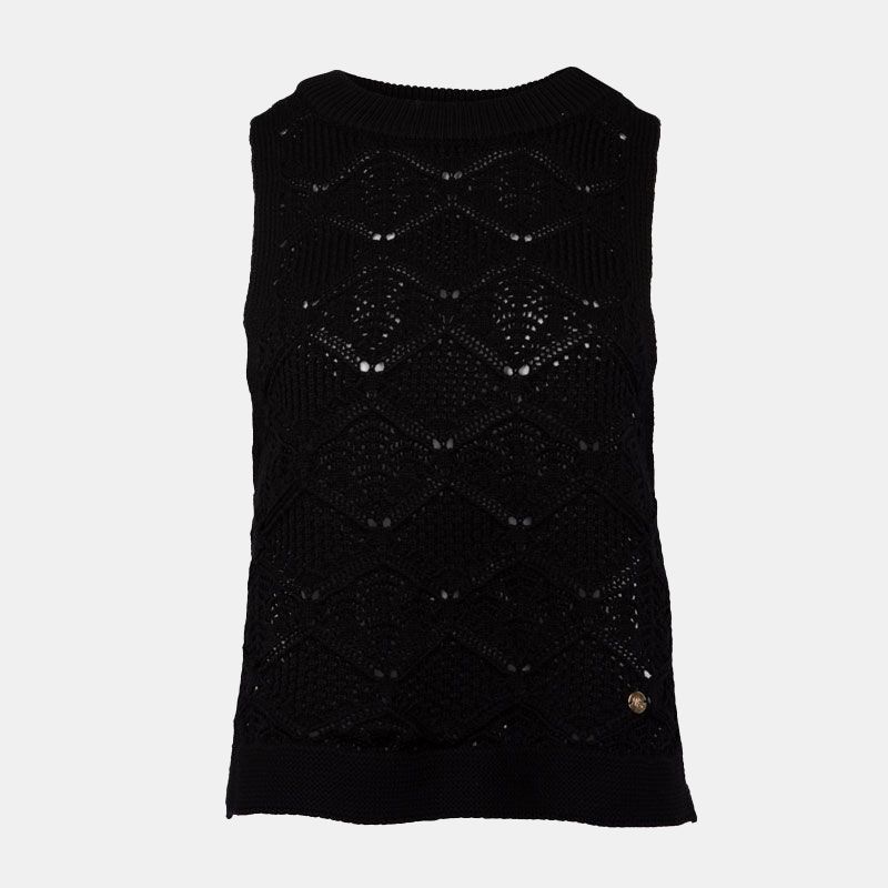 Débardeur maille brodé coton beige Miro Femme LA PETITE ETOILE Débardeur maille brodé coton beige Miro Femme LA PETITE ETOILE