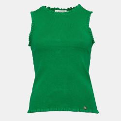 Débardeur vert Dolferi revers à volants Femme LA PETITE ETOILE