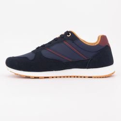 Basket navy burgundy tan sopf 1089 t41/46 Homme ELLESSE