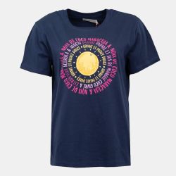 Tee shirt bleu marine coton Soleil Femme LA PETITE ETOILE