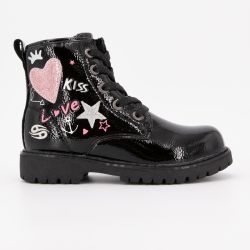 Bottine montante patent black 53ca710670100 t25/32 Enfant DOCKERS BY GERLI Bottine montante patent black 53ca710670100 t25/32 Enfant DOCKERS BY GERLI
