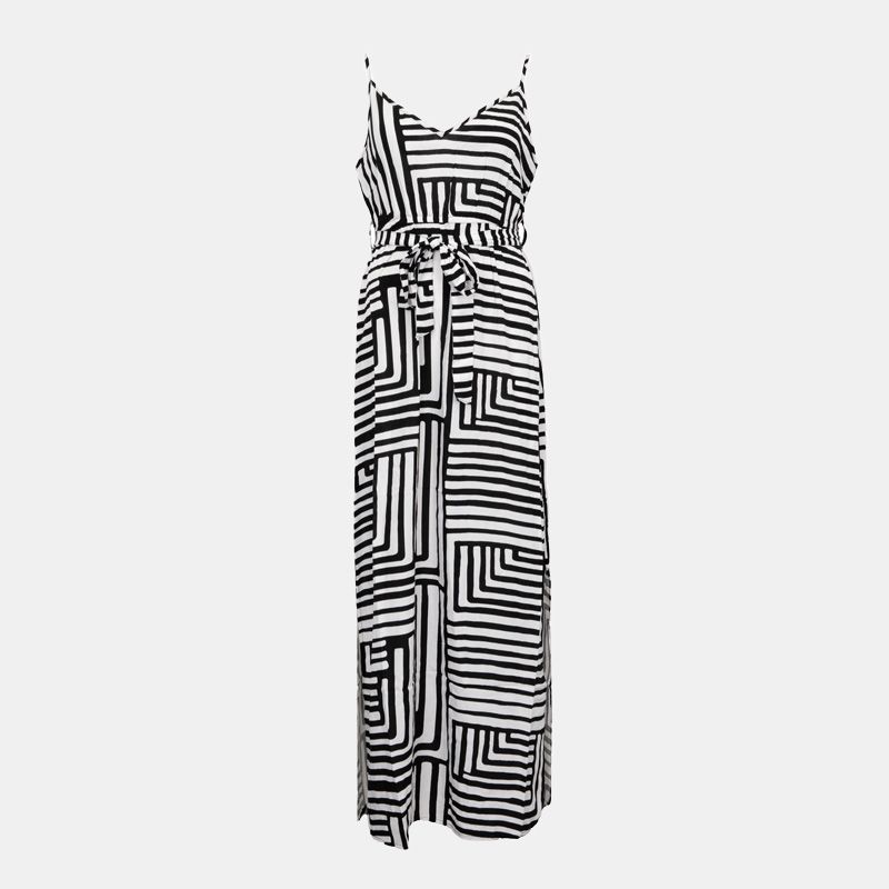 Robe longue à motif graphique joy col V droite Femme VERO MODA