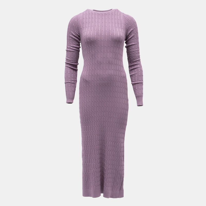 Robe maxi maille torsadée col rondFemme BILL TORNADE Robe maxi maille torsadée col rondFemme BILL TORNADE