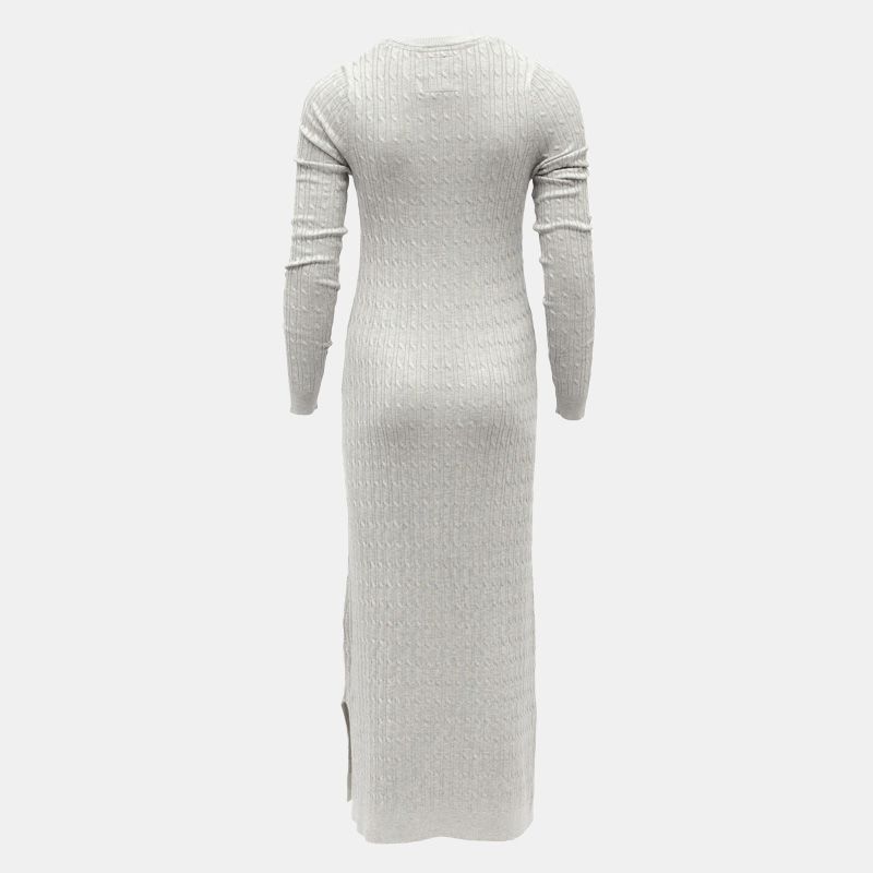 Robe maxi maille torsadée col rondFemme BILL TORNADE Robe maxi maille torsadée col rondFemme BILL TORNADE