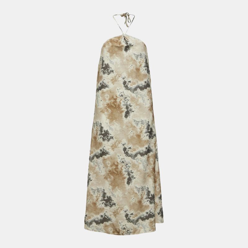 Robe Sally dos nu imprimé à nouer java Femme OBJECT Robe Sally dos nu imprimé à nouer java Femme OBJECT