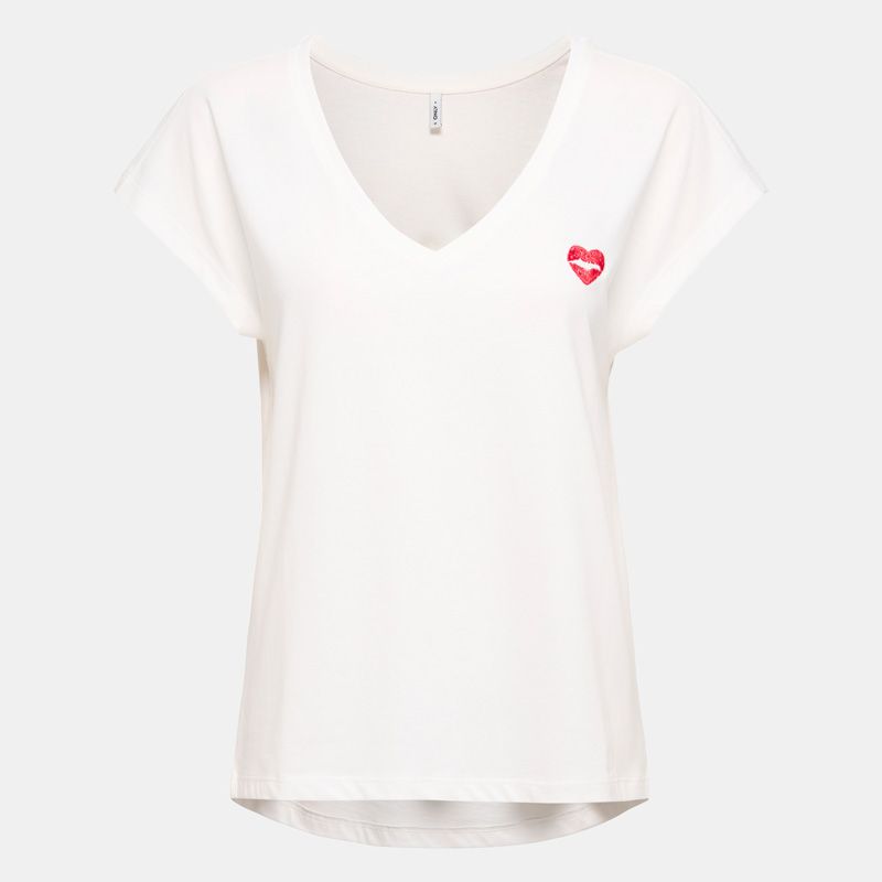 Tee shirt onlamber cloud dancer 15362091 4440 Femme ONLY