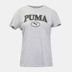 Tee shirt squad coton gris chiné Femme PUMA