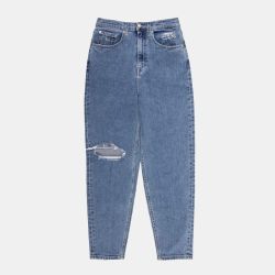 Jean mom fit avec trous Femme TOMMY HILFIGER