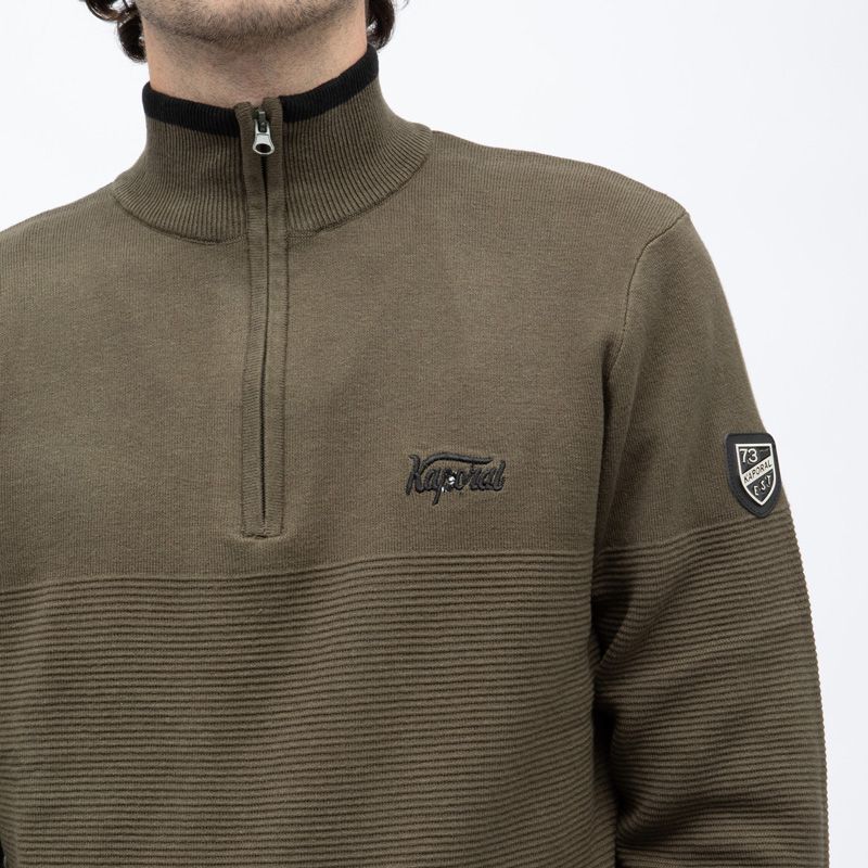 Pull demi zip edmond Homme KAPORAL