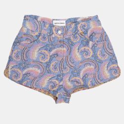Short pietra bleu à motif cachemire Femme ANTIK BATIK