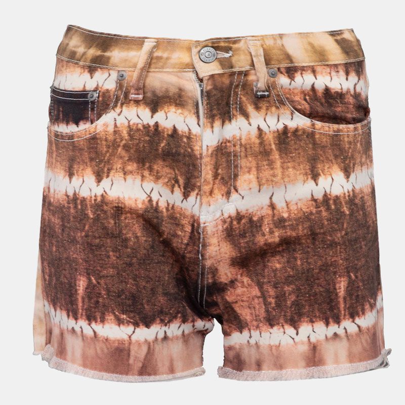 Short mother of pearl tye and die marron Femme PLEASE