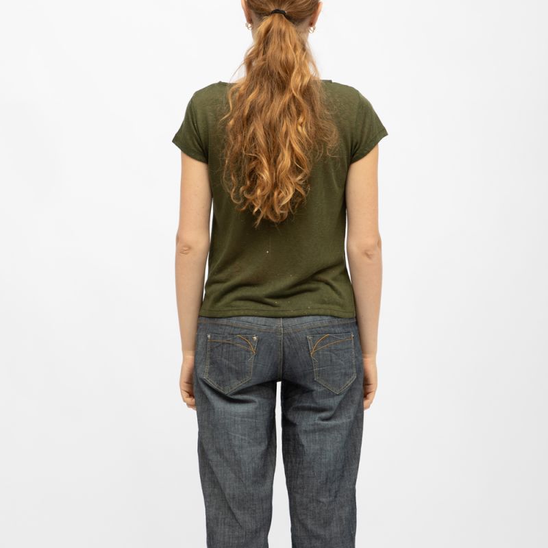 TEE SHIRT MC GLITTER BLACK P118W