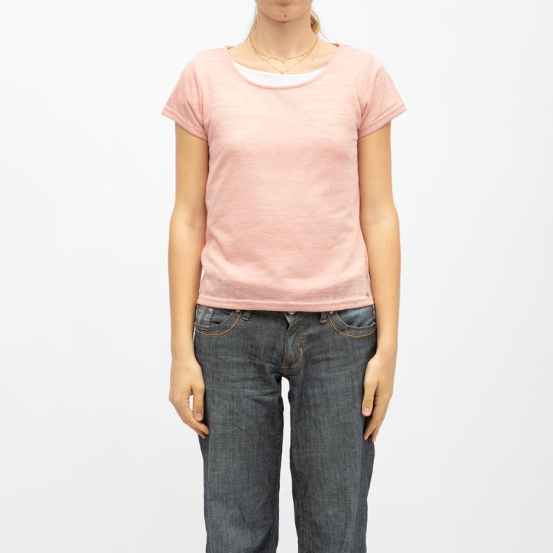 TEE SHIRT MC GLITTER BLACK P118W TEE SHIRT MC GLITTER BLACK P118W