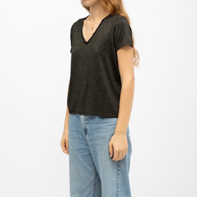 Tee shirt mc oxane black 04v123w Femme DEELUXE 74 Tee shirt mc oxane black 04v123w Femme DEELUXE 74