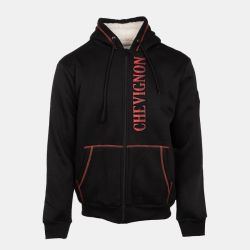 Sweat zippé à capuche fourrée surpiqures colorées Homme CHEVIGNON