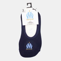 Chaussettes OM uni duo footie x3 navy Enfant PUMA