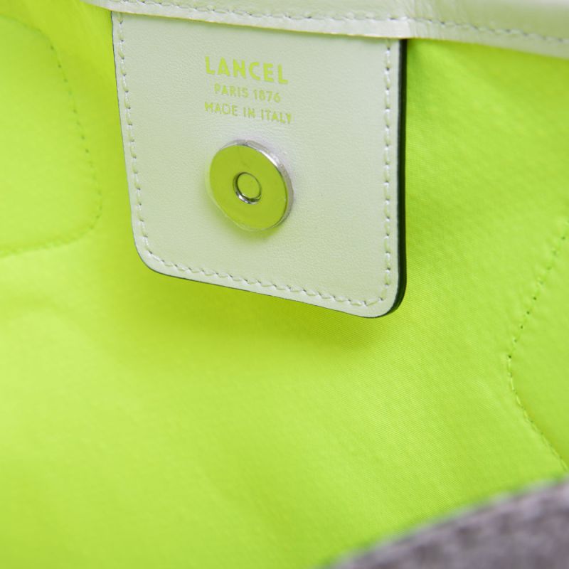 Sac cabas bi matiere tissé 40x34x10cm Femme LANCEL