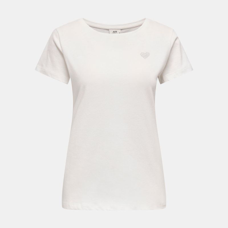 Tee shirt jdyparis cloud dancer studio motive 15366184 4428 Femme JDY