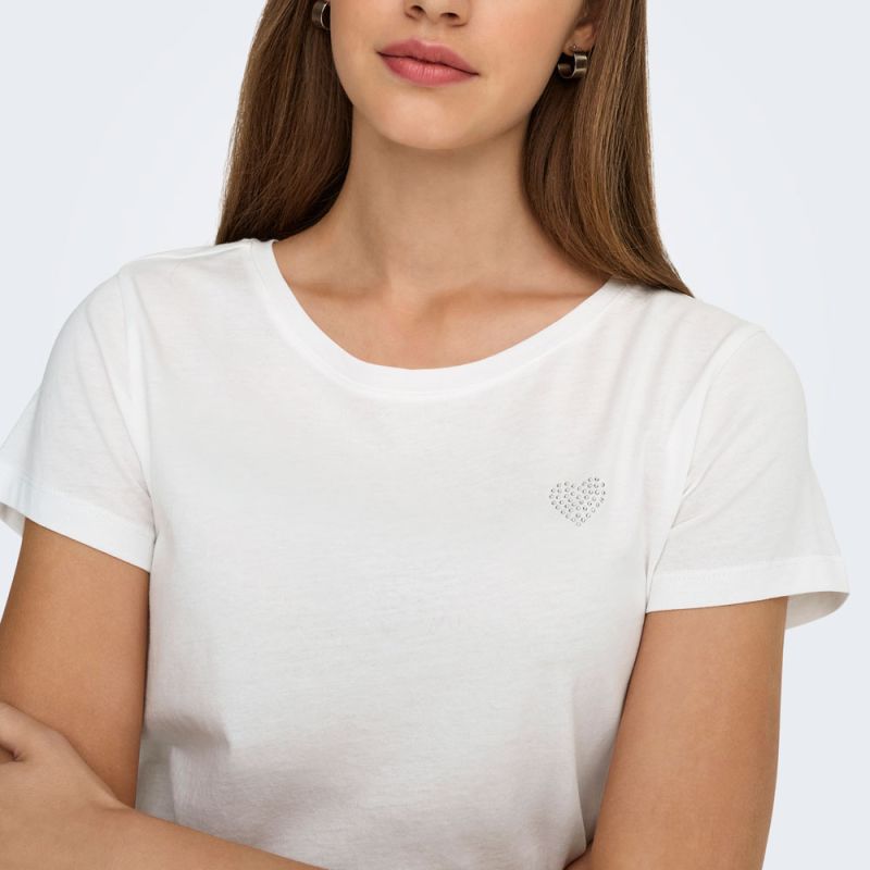 Tee shirt jdyparis cloud dancer studio motive 15366184 4428 Femme JDY