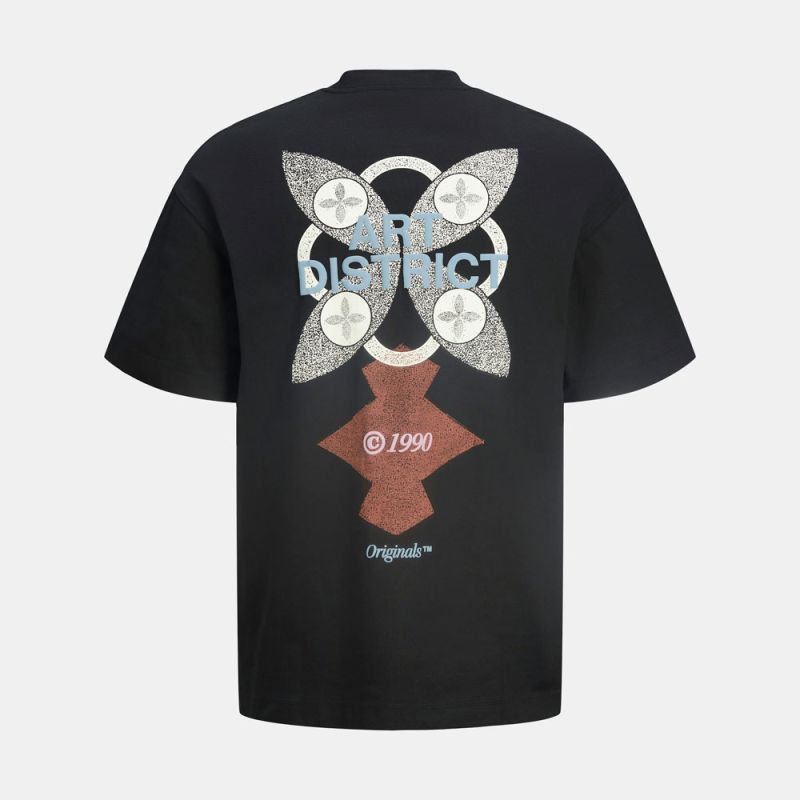 Tee shirt jwhnoho back graphic black 12285928 4400 Homme JACK & JONES