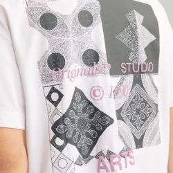 Tee shirt jwhnoho back graphic bright white 12285929 4401 Homme JACK & JONES