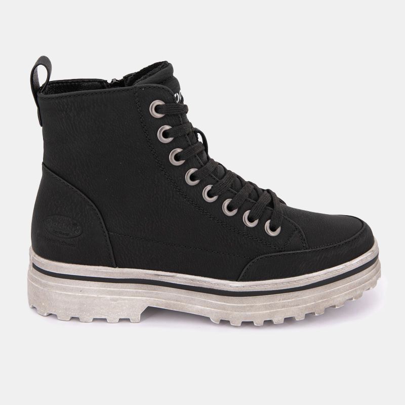 Baskets montantes à lacets zippées semelle crantée blanche usée Femme DOCKERS BY GERLI