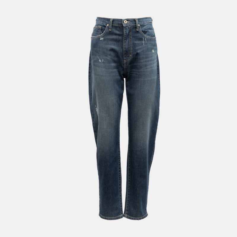 Pantalon blu denim p0gkbq2p5n Femme PLEASE