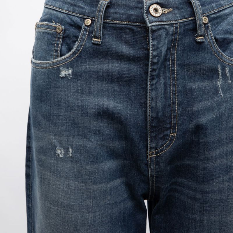 Pantalon blu denim p0gkbq2p5n Femme PLEASE