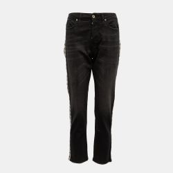 Pantalon nero denim p1tbcn9w4h Femme PLEASE