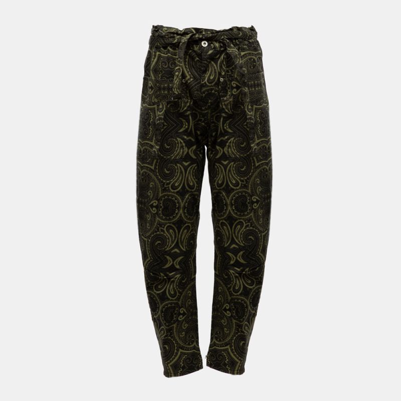 Pantalon verde/nero p0otakrc15 Femme PLEASE