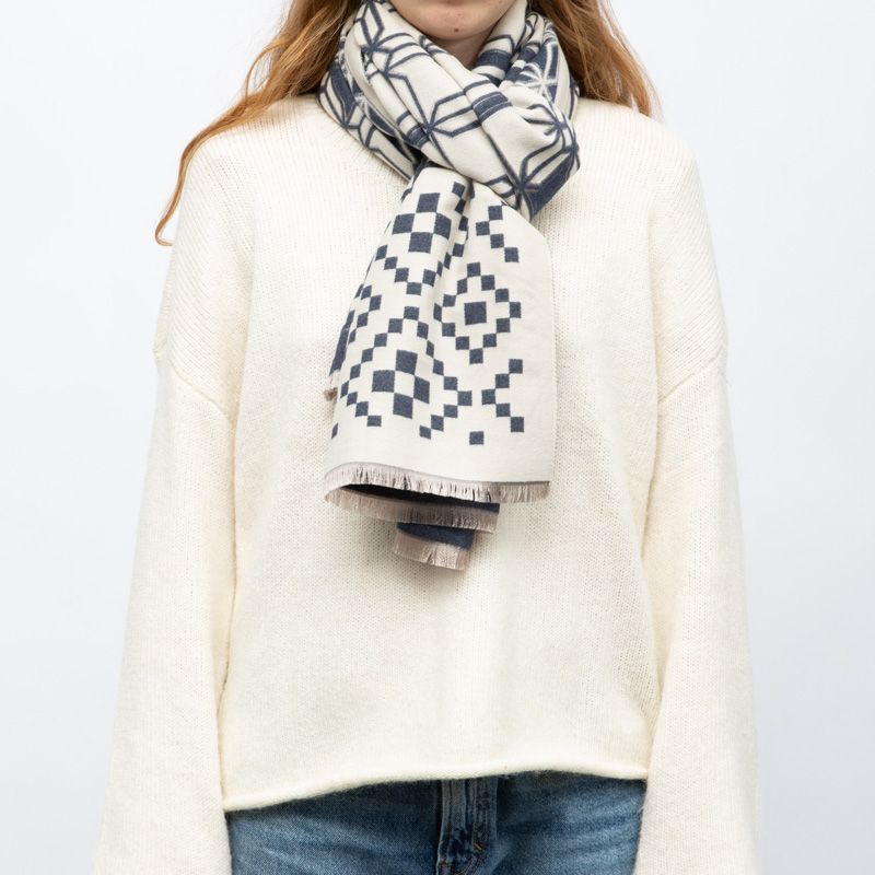 Echarpe imprimee manoukian jaquard 90x180cm Femme MANOUKIAN