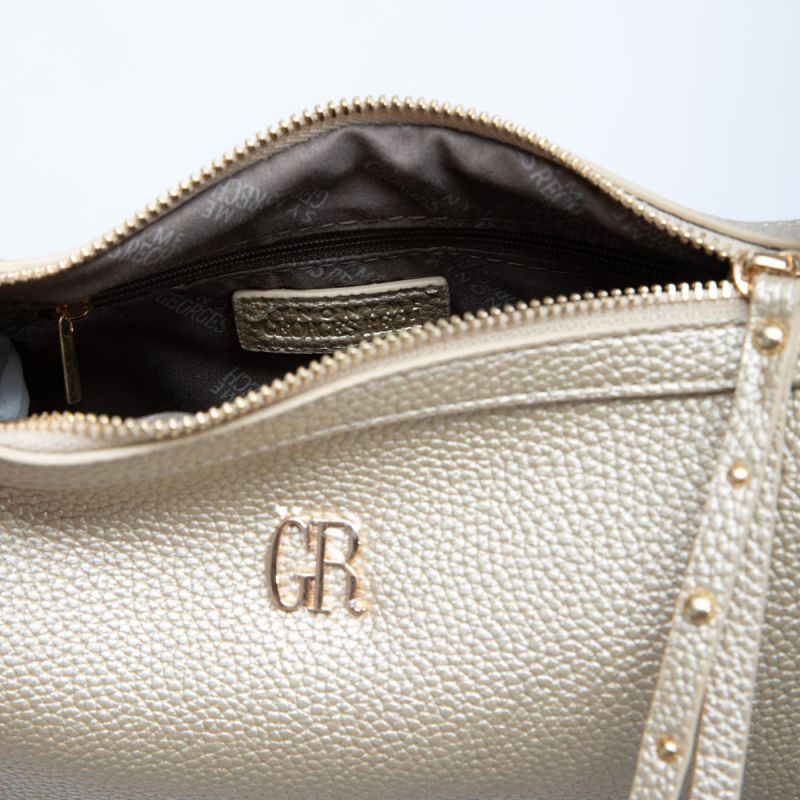 Sac similicuir grainé tya avec logo doré 22,5x9,5x13,5 cm Femme GEORGES RECH