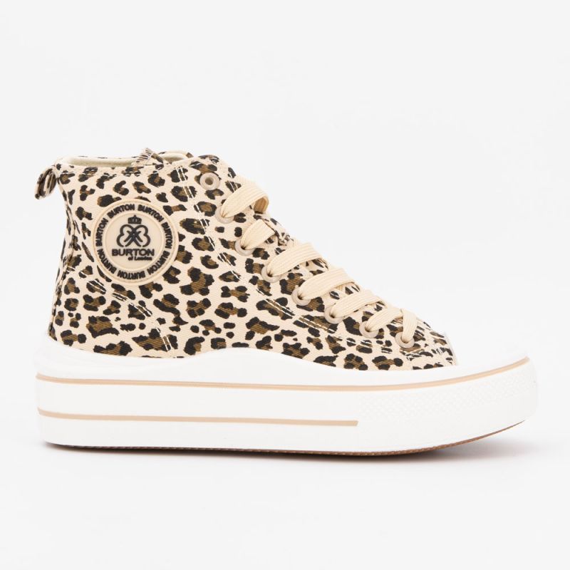 Basket montante toile melvina t37/41 Femme BURTON OF LONDON