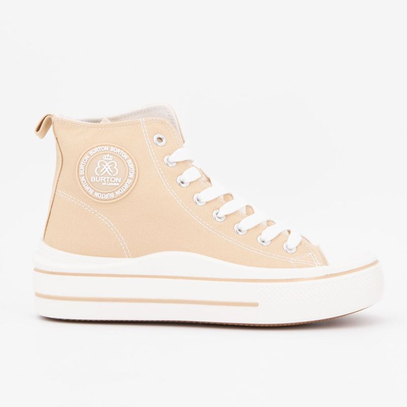 Basket montante toile melvina t37/41 Femme BURTON OF LONDON