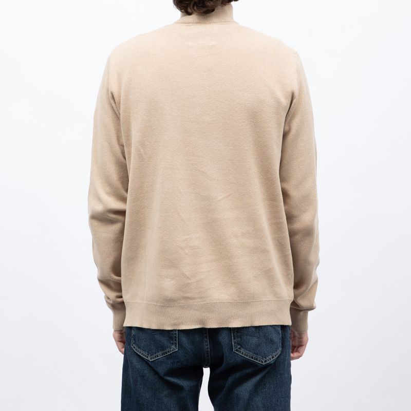 Pull col zippé coton ajusté Homme BILL TORNADE