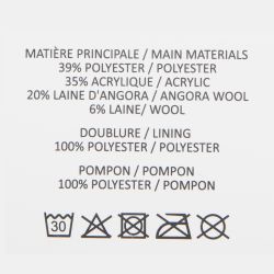 Bonnet angora rose man-jy-224077 Femme MANOUKIAN